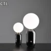 Hotel bedroom bedside nordic modern table lamps glass ball shade desk lamp indoor gold luxury minimalist home decor table lamp - Image 3