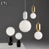 Hotel bedroom bedside nordic modern table lamps glass ball shade desk lamp indoor gold luxury minimalist home decor table lamp - Image 4