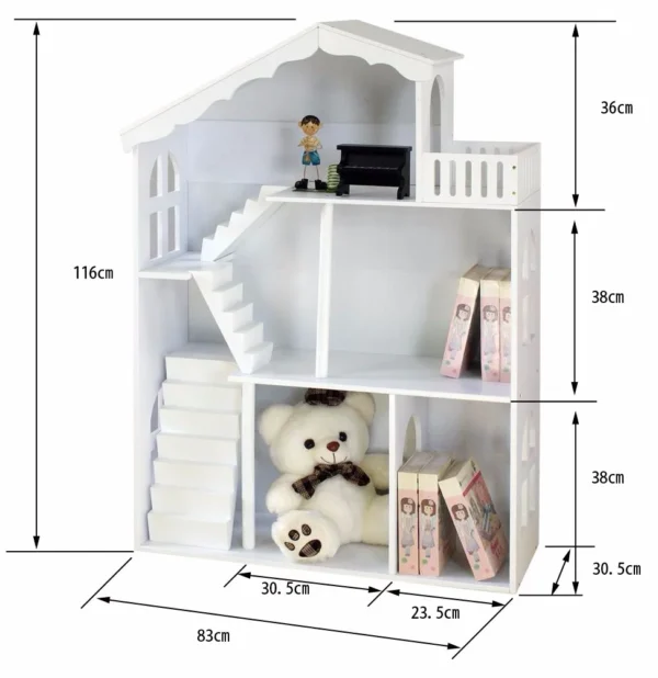 Popular Barbe House  Wooden  Bookcase Kids  Magazine Book Shelf - Image 3
