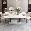 Luxury Marble Rectangular Table Set Modern Dining Tables Dining Room Furniture Dining Table Set Luxury - Image 4