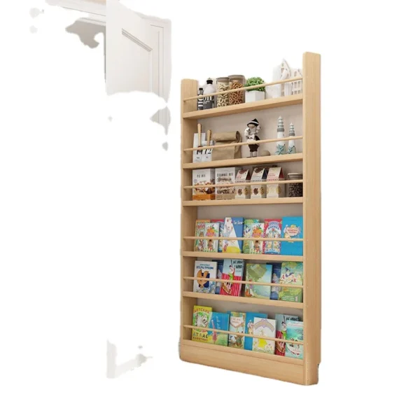 Wooden Bookcase Shelf for Easy Organization Montessori Easy Assembly Kids Book Rack Kid Bookshelf - Image 6