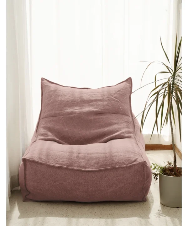 Morden Pure Linen lazy sofa funny lounge bean bag chairs Japanese style floor pouf - Image 6