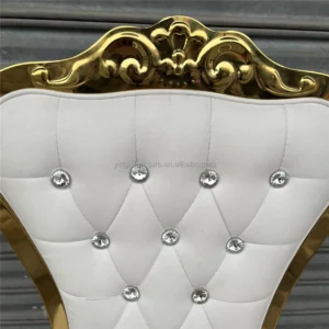 wedding Flower Top backrest stainless steel chair banquet dining room chair