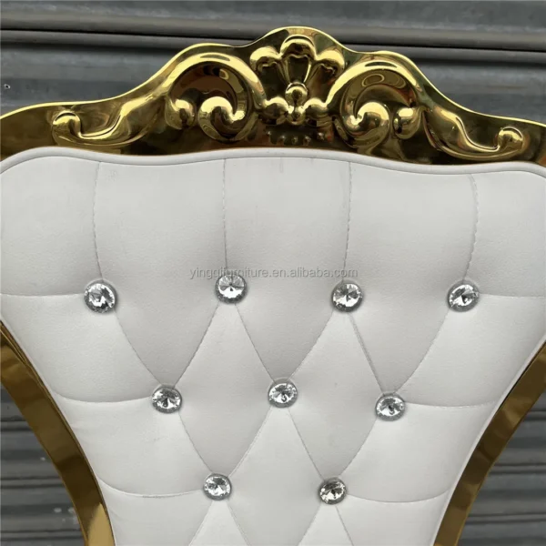 wedding Flower Top backrest stainless steel chair banquet dining room chair