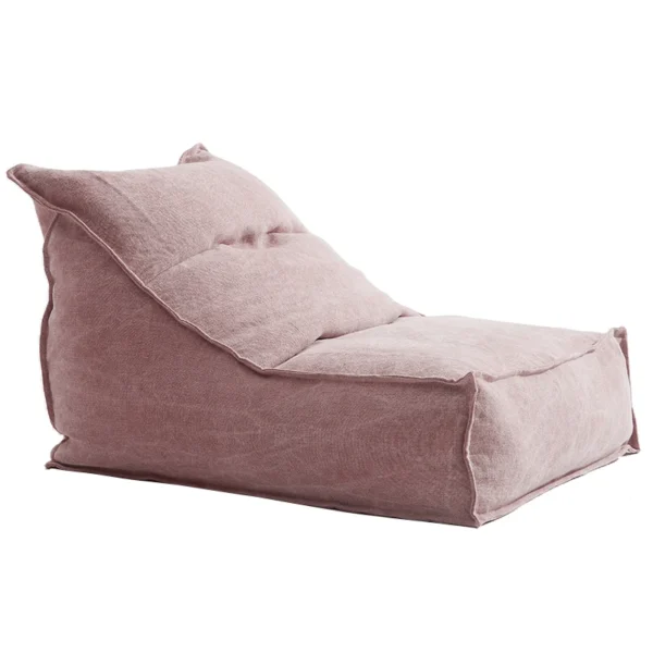 Morden Pure Linen lazy sofa funny lounge bean bag chairs Japanese style floor pouf - Image 2