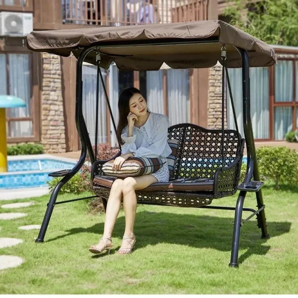 Swing Outdoor Courtyard balcony garden Iron art adult children hammock - Image 3