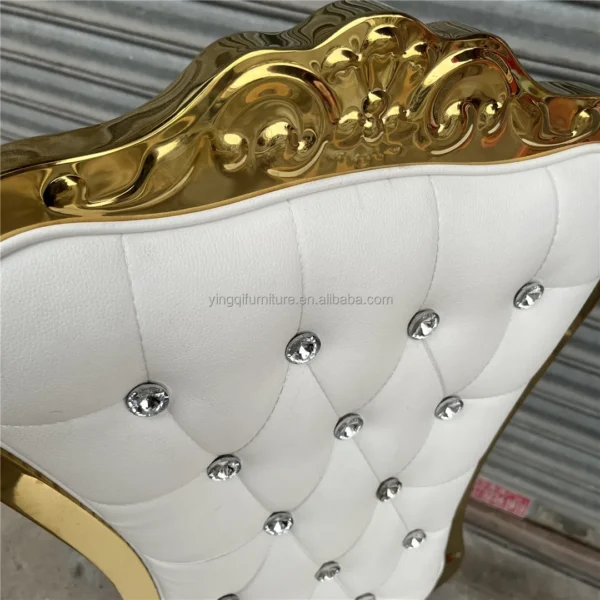 wedding Flower Top backrest stainless steel chair banquet dining room chair - Image 4