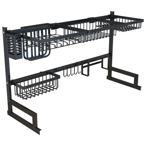 Dish Drying Rack Over The Sink -Adjustable Large Dish Rack Drainer for Kitchen Organization Storage Space Saver Shelf Holder - Image 4
