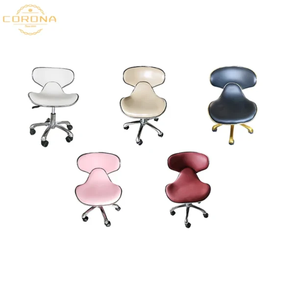 Factory Hot Sale Beauty Salon Nail Salon Chair Modern Adjustable Pedicure Stool With Wheels - Image 2