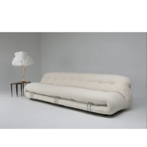 New design Afra & Tobia Scarpa Soriana living room Sofa Set loveseat bench with stainless steel frame