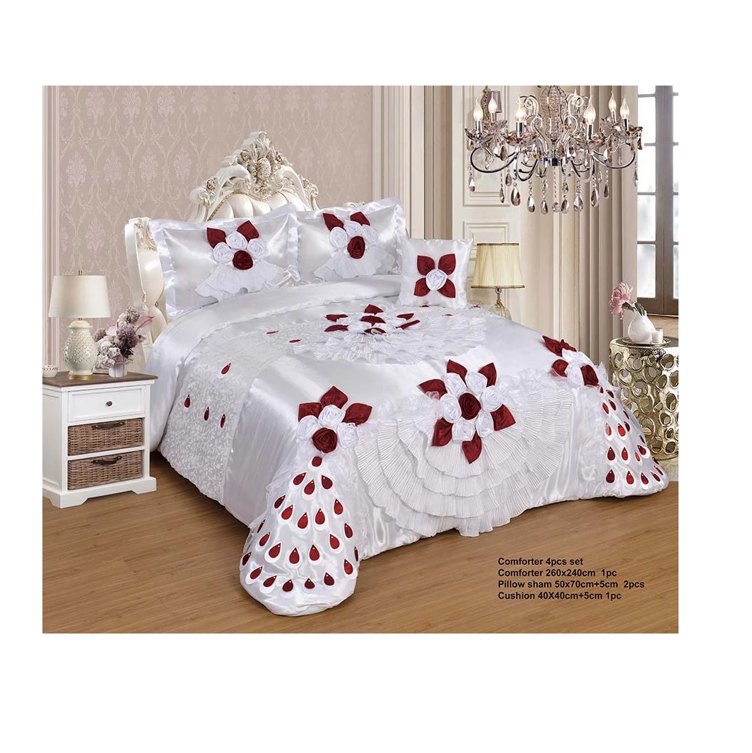 Polyester patchwork quilt queen size bedsheet bedding set king and queen size fitted bedspread - Image 6