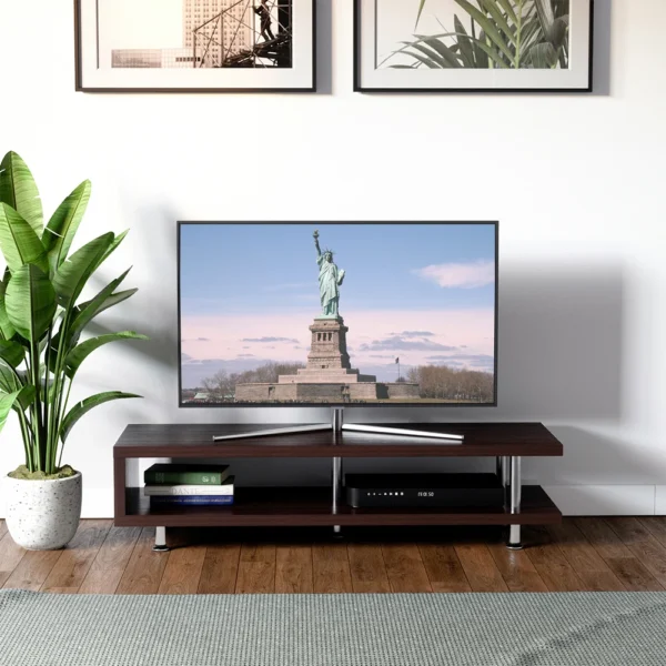 Hot sale Rustic Center Wooden Console TV Cabinet TV Stand furniture with Open Media Storage End Table For Living Room - Image 2