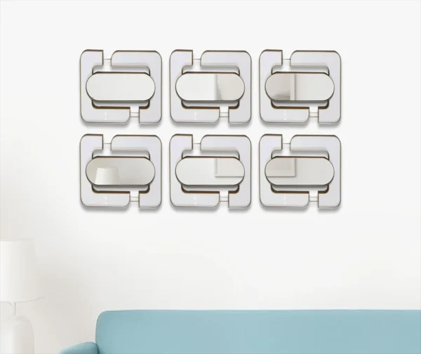 61CM design mirrored Design Metal home wall house Decor Art living room decoration Hanging - Image 4