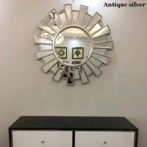 65CM Simple style bathroom circle framed wall mirrors durable using generous decor natural color wall mirror for living room