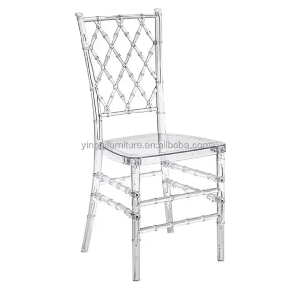 Hot Sale Cheap Crystal Clear Resin Wedding Acrylic Transparent Tiffany chiavari Chair - Image 4
