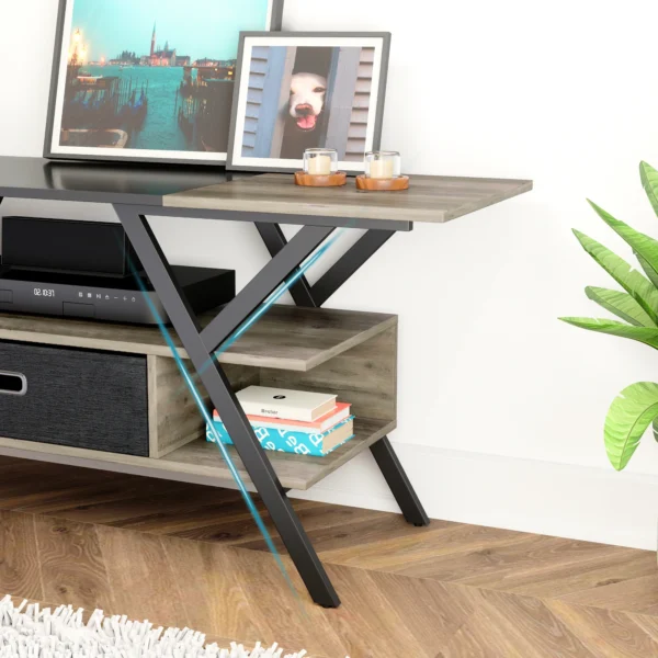 Tv Unit Cabinet Modern Y-Shaped Tv Stand Living Room Top Side Table Sets With Drawer Home Supplies - Image 3
