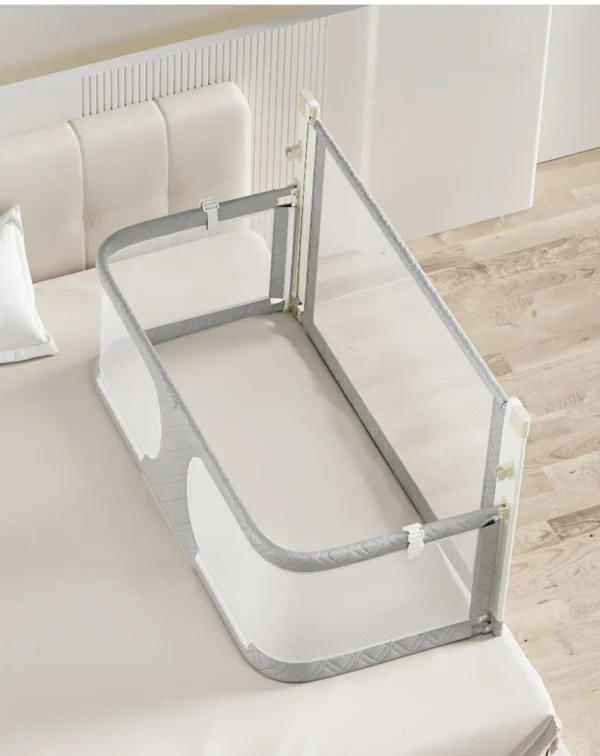 New model Portable small apartment anti -pressure cribbed bed in the bed new baby fence can be folded in bed fence high quality - Image 5