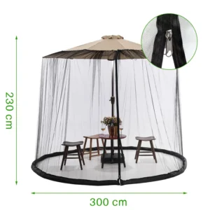 Patio Umbrella Mosquito Net Round Hanging  Nets Double Zipper Door Bed Canopy home garden outdoor