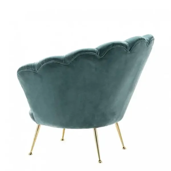 Modern design Upholstery Shell Sofa Chair Living Room leisure chair upholstered cushion Gold stainless Legs - Image 3