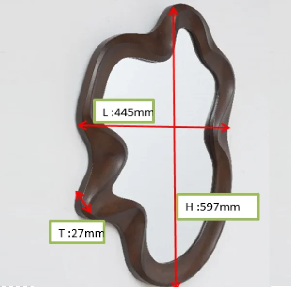 44.5*59.7cm New Design Simple Irregular mirror living room frame wall hanging mirror wall hanging table mirror - Image 6