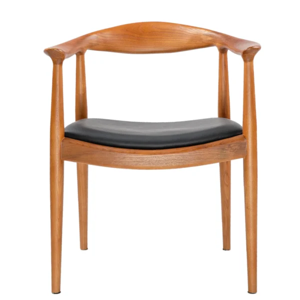 modern style solid ash wood and leather chair for conference room and dining room - Image 3