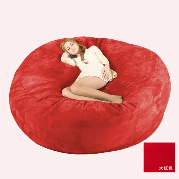 Giant Soft Fluffy Faux Fur Big Lazy 6ft Sofa Bed Kids Bean Bag Filling Cover Fabric Living Room Chair Furniture - Image 2
