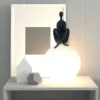 Living room home decor humanoid holding led table lamp resin minimalist desk lamp hotel bedroom bedside modern luxury table lamp - Image 5