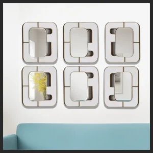 61CM 2023 3d design mirrored Design Metal home wall Decor Art living room decoration Hanging