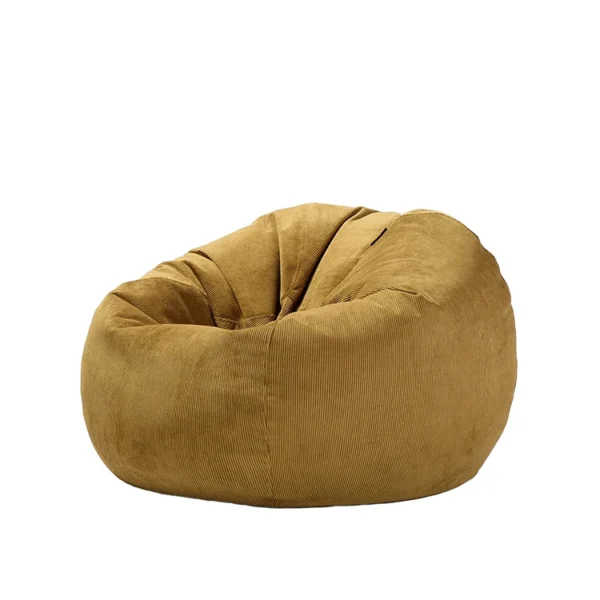 Living Room Furniture Orange Corduroy Lazy BeanBag Sofa Chairs Lounger Seat Puff asiento Couch Tatami Bean Bag Cover - Image 4