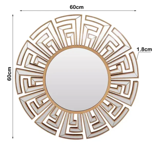 60cm Hot Sale Customized Wall Mirror Hanging Wall Decorative Art Hanging Decorative Glass Mirror - Image 3