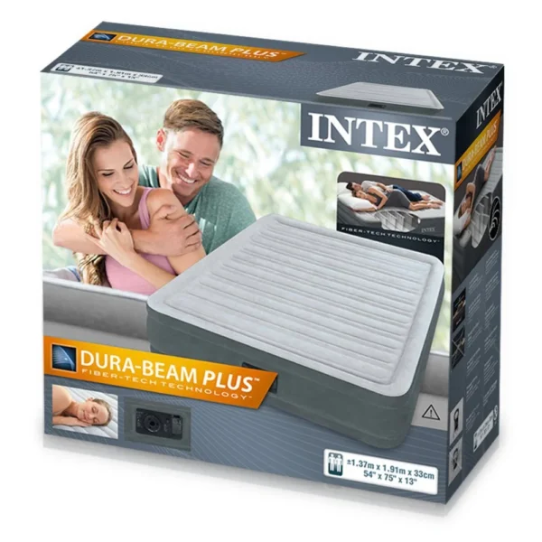 Intex 67768 Plush Elevated Air bed Series PVC Inflatable  Air Mattress With Built-in Electric Pump - Image 4