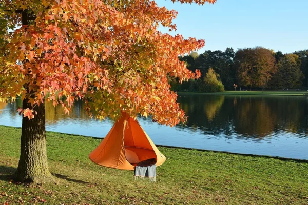 Foldable outdoor leisure swings stainless steel iron pipe hammock swing chair - Image 2
