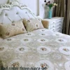 Wedding KING SIZE bedding sets 3 pieces designer Hand crochet ribbon embroidery bed sheets set