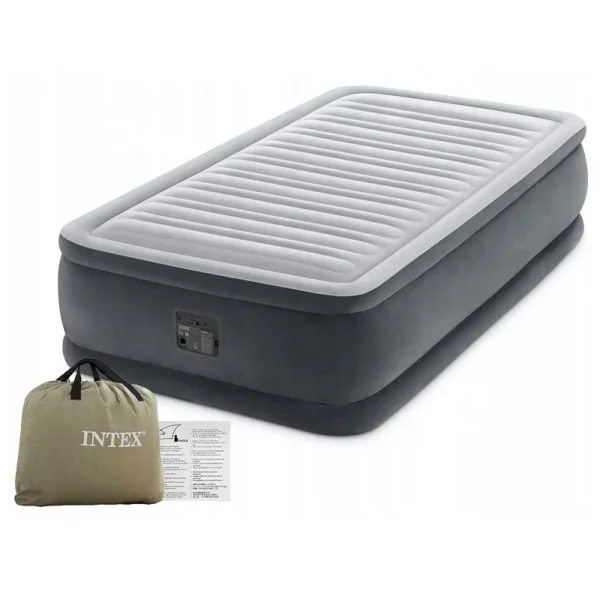 Intex 64412 Twin Dura-Beam Series Elevated Airbed With Built Pump Single Bed Inflatable Air Mattress - Image 3