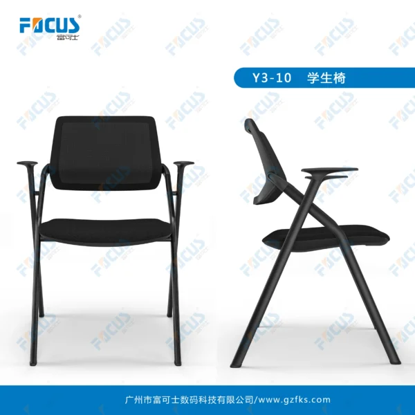 Mobile conference training chair/e-Learning computer chair with wheels writing pad school student chair - Image 5
