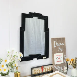 60X40cm New design decorative black frame wall mirrors modern decor wall hanging mirror for porch