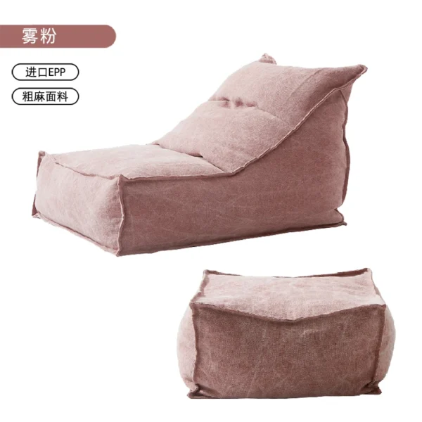 Morden Pure Linen lazy sofa funny lounge bean bag chairs Japanese style floor pouf - Image 4