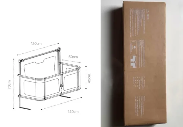 Baby products 3 In 1 Baby Bed Guardrail Crib For 0-36 months Infants Bed Barrier Safety Rail  Baby Cribs Adaptable To Bed - Image 3