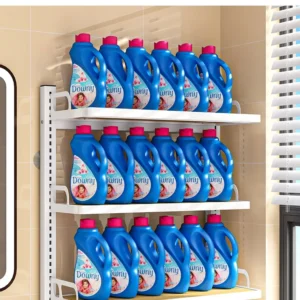 stainless steel metal adjustableover toilet organizer storage dryer stand wooden towel rack shelf washing machine for bathroom
