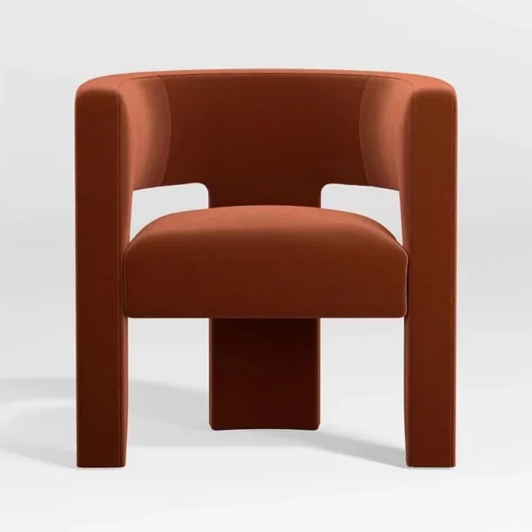 Modern design sculpt chair Dining Chair fabric upholstered living room furniture lounge chair - Image 6