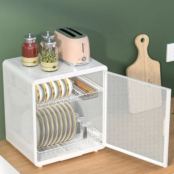 Multifunctional metal kitchen shelf dishware storage stand countertop dish drain rack cupboard storage rack organizers dish rack - Image 6
