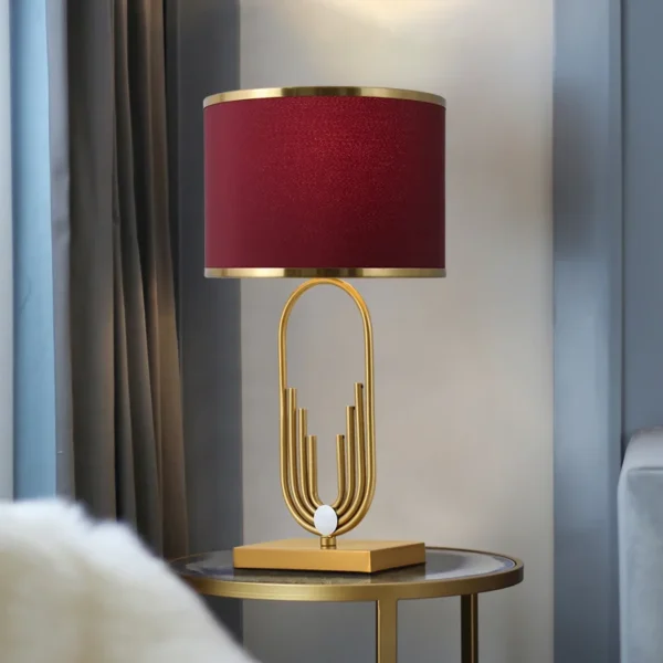 Hotel luxury modern black fabric lamp shade desk lamp home decorative night light bedside table lamp - Image 3