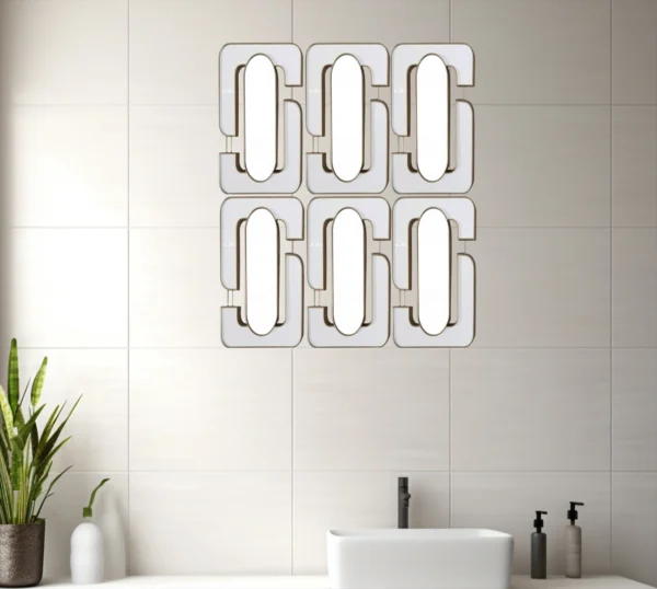 61CM design mirrored Design Metal home wall house Decor Art living room decoration Hanging - Image 2