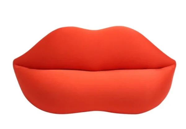 High quality modern living room furniture sofa Velvet fabric Lip sofa set furniture