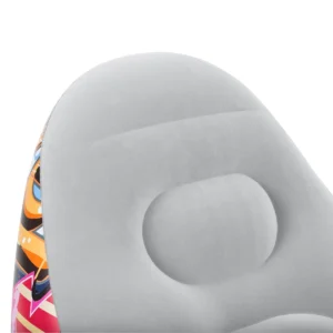 Bestway 75076 Graffiti Inflatable Sofa Bed Modern Recliner with Foot Stool Lounge Chair