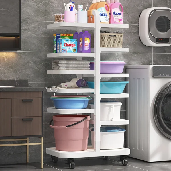 3-tier standing Double Row removable display storage Board shelf rack for bathroom kitchen living room office organizer holder - Image 3
