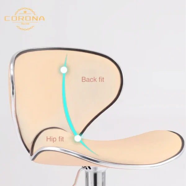 Factory Hot Sale Beauty Salon Nail Salon Chair Modern Adjustable Pedicure Stool With Wheels - Image 4