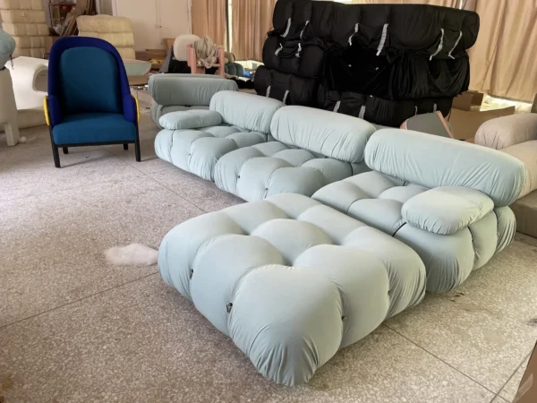 Modern Living Room Mario Sofa Leisure Modular Sofa Comfortable Durable Boucle Couch for Home Furniture Set Sectional sofa - Image 4