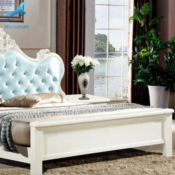 Wood Bedroom Set Furniture Room Double King Size Modern Bed Frame - Image 3