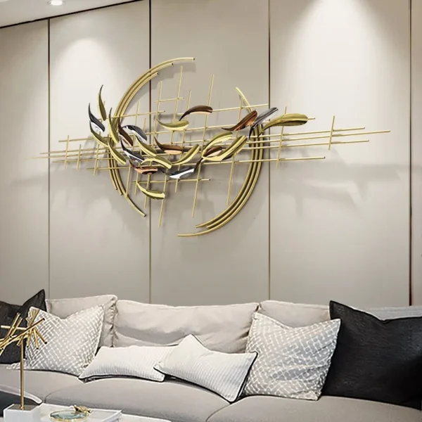 High quality 3d metal fish wall art decor handmade large wall hanging art sculpture nature art decor for home - Image 2